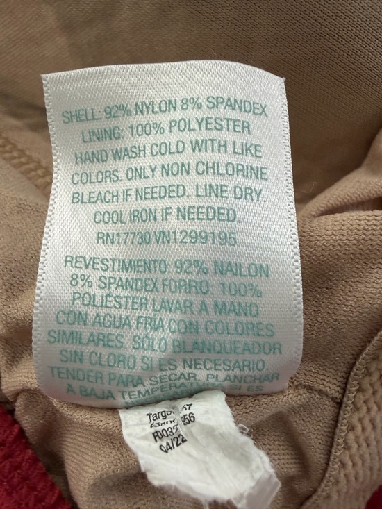 Kona Sol Women's Wide Ribbed Ring One Piece Swimsuit Salmon Pink - Picture 9 of 11